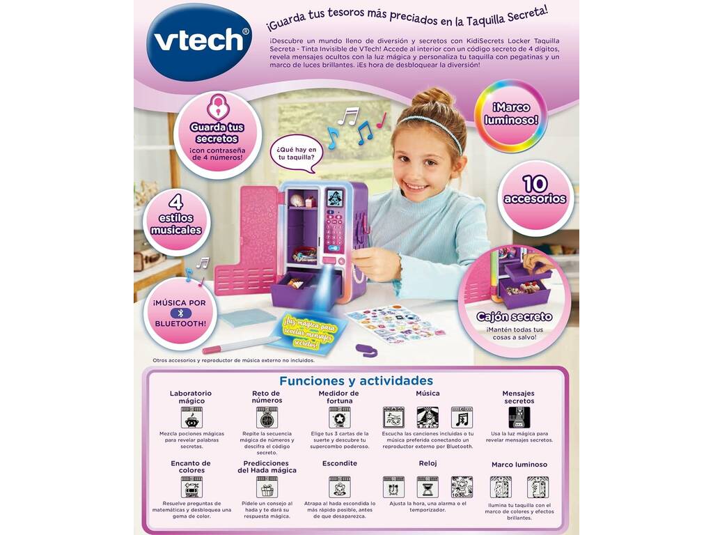 Kidisecrets Locker Taquilla Secreta Fucsia con Rotulador de Tinta Invisible