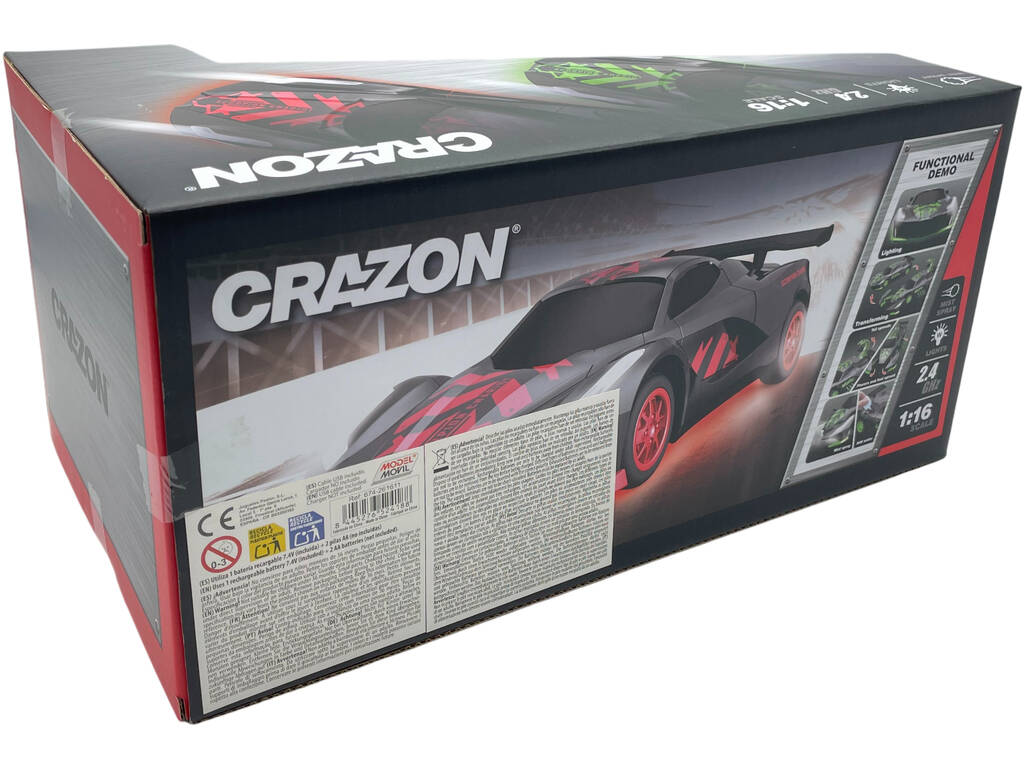 Auto radiocomandata trasformabile Scorpion Chariot verde 1:16 con effetto fumo e luci