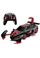 Coche Radio Control Transformable Scorpion Chariot Rojo 1:16 con Efecto Humo y Luz