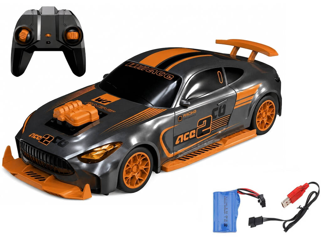 Auto radiocomandata trasformabile ACE 2 arancione 1:16 con luci