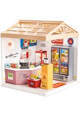 Mini Rooms Dreamy Bay-Scene Playset Tienda 24 Horas de 19,5x16,5x16,5 cm con Miniaturas y Luz LED