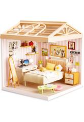Mini Rooms Dreamy Bay-Scene Playset Dormitorio de 19,5x16,5x16,5 cm con Miniaturas y Luz LED