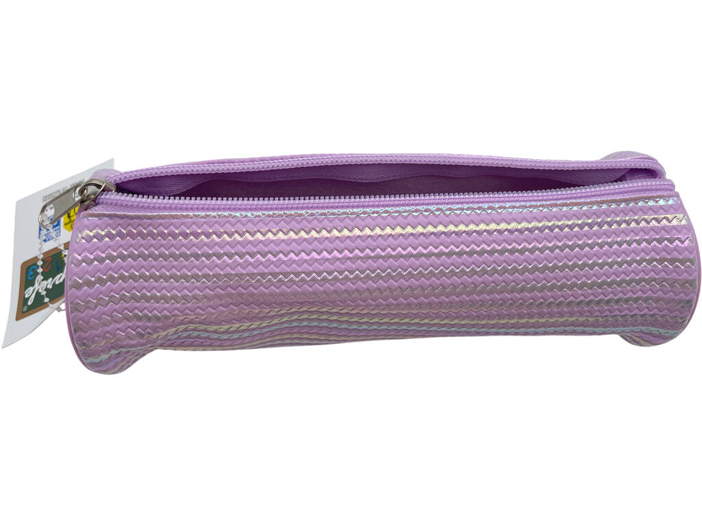 Portatodo Redondo Brillo Violeta de 7,5x21x7,5 cm