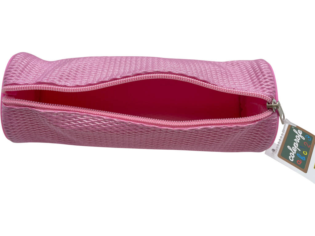 Portatodo Redondo Brillo Rosa de 7,5x21x7,5 cm