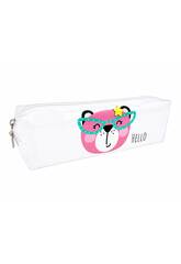 Portatodo Transparente Oso Hello de 6x19x4,5 cm