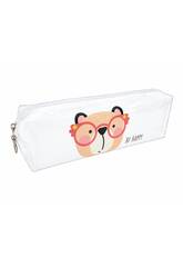 Portatodo Transparente Oso Be Happy de 6x19x4,5 cm