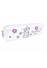 Portatodo Transparente Lovely Cat de 6x19x4,5 cm