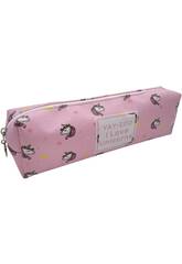 Portatodo Rosa I Love Unicorns de 6x21x4 cm