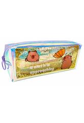 Portatodo Capibara con Purpurina de 8x21x5 cm