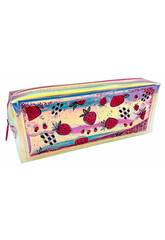 Portatodo Fresas con Purpurina de 8x21x5 cm