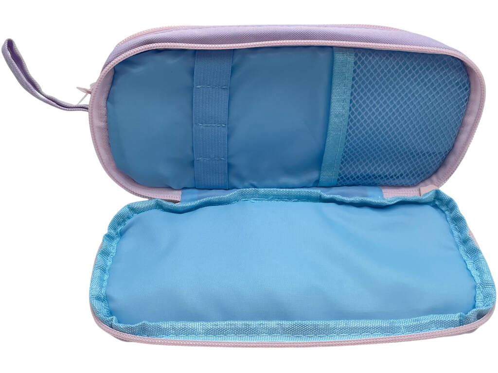 Portatodo con 3 Cremalleras Morado de 9x22x6 cm