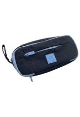 Portatodo con 3 Cremalleras Negro de 9x22x6 cm