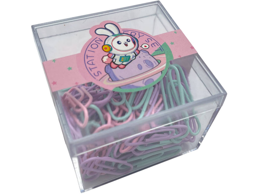Caja con 100 Clips Color Pastel