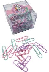 Caja con 100 Clips Color Pastel