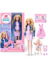 Zuru My Mini Baby Poupée Mom & Baby Surprise avec accessoires