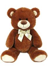 Ours en peluche marron foncé de 38 avec paillettes et nœud