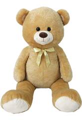 Ours en peluche beige de 120 avec paillettes et nœud