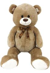 Ours en peluche marron café de 120 avec paillettes et nœud