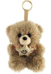 Oso de Peluche Llavero Marrón de 10 con Brillo y Estrella