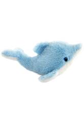 Dauphin en peluche bleu de 30 avec paillettes