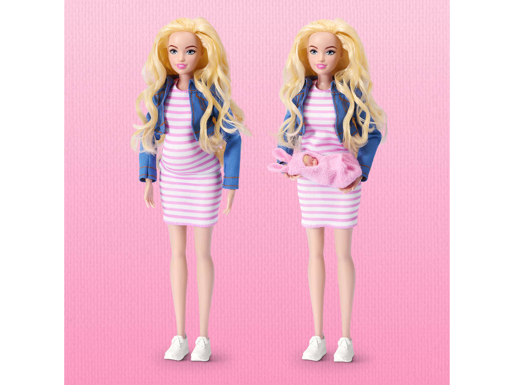 Zuru My Mini Baby Muñeca Rubia Mom & Baby Surprise con Accesorios