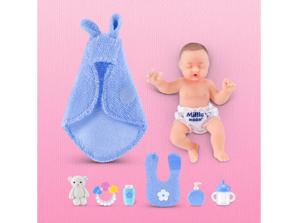 Zuru My Mini Baby Muñeca Morena Mom & Baby Surprise con Accesorios