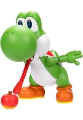 Super Mario Figura Yum Yum Yoshi de 25 cm con Fruta Magnética