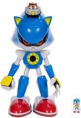 Sonic the Hedgehog Metal Sonic géant de 51 cm avec effets sonores contre Sonic de 6 cm