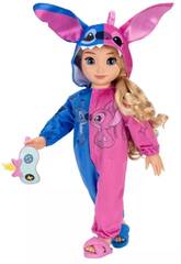 Disney Ily 4Ever Muñeca de 45 cm con Pijama de Stitch y Angel y Accesorios