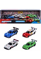 Pack Majorette 4 voitures de course en métal