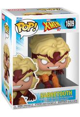 Funko Pop Marvel X-Men 97 Figura Sabretooth com Cabeça Oscilante