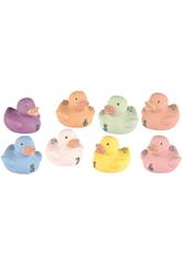 Set Juguetes de Baño con 8 Patitos Numerados