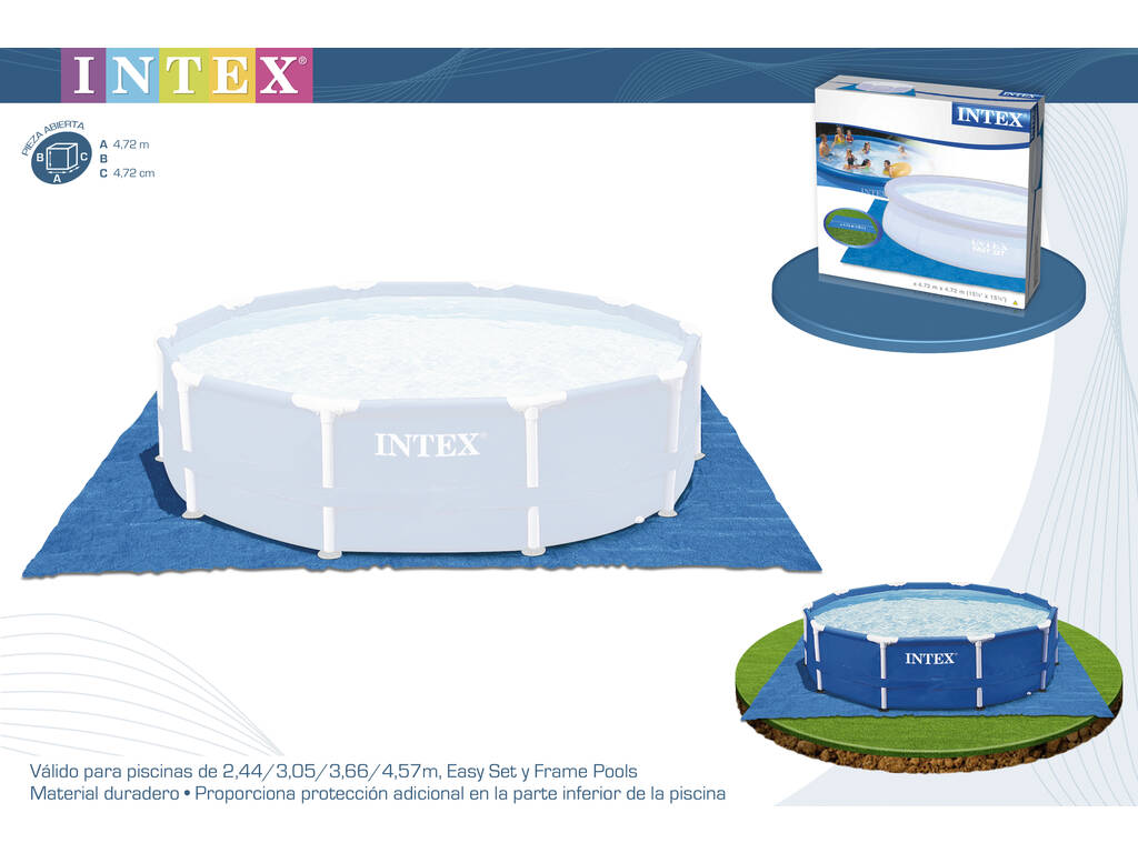 Tappeto di protezione Suolo Per Piscine 472x472 cm Intex 28048