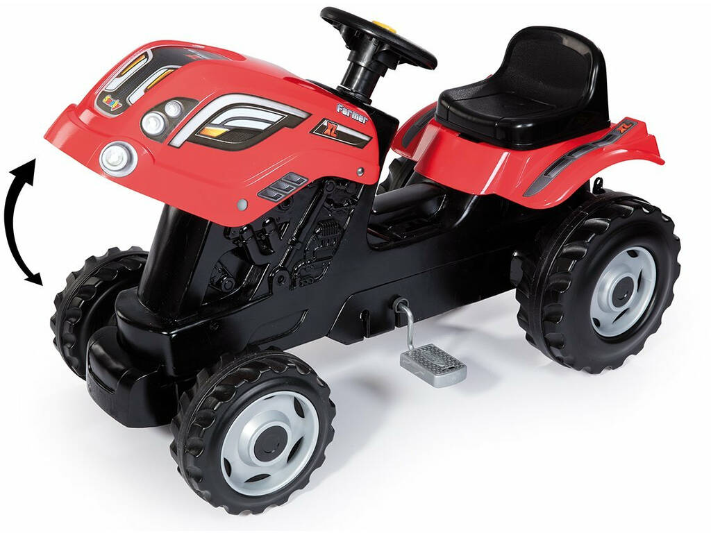 Tracteur Farmer XL Rouge Avec Remorque