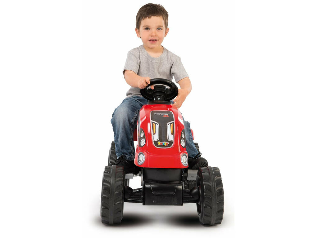 Tracteur Farmer XL Rouge Avec Remorque