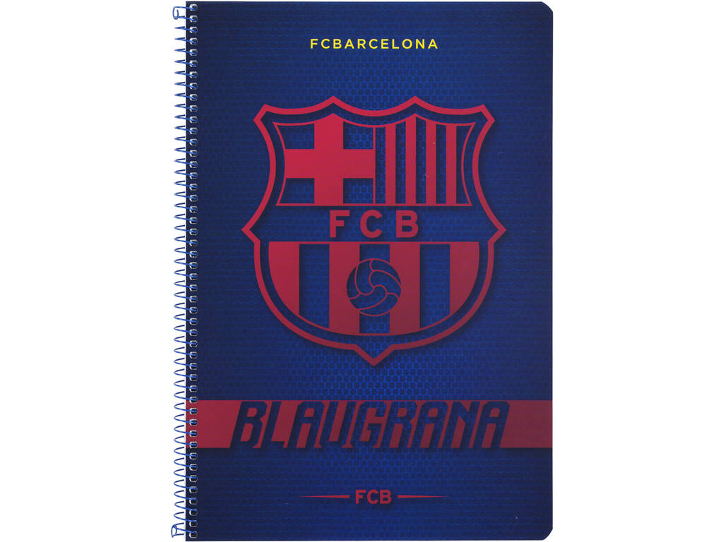 Quaderno a spirale con Copertina rigida 80 fogli F.C. Barcelona