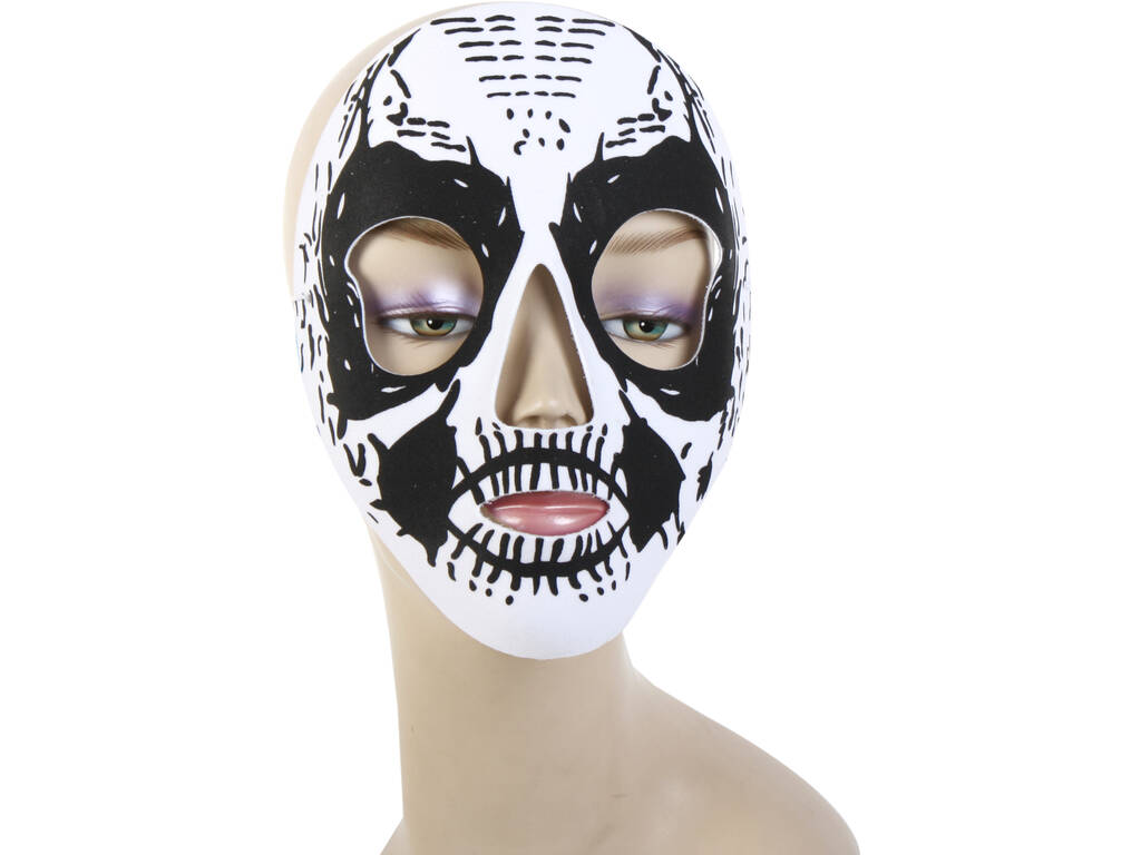 Masque Catrina Blanc Noir