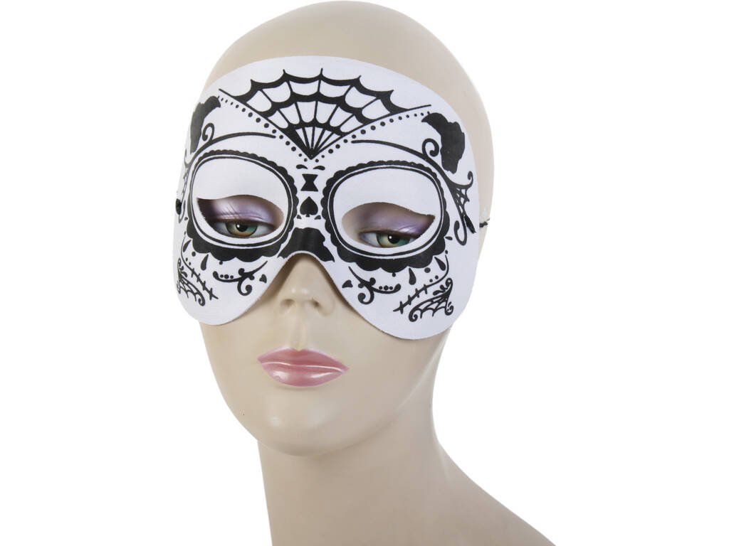 Maschera Mezza Faccia Katrina Bianca e Nera 