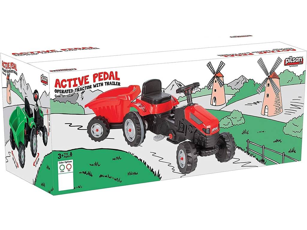 Tracteur à Pédales 143 cm Avec Remorque