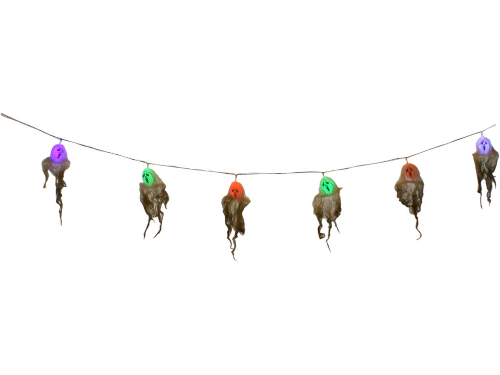 Guirlande fantômes de couleurs 180 x 3 x 27 cm 