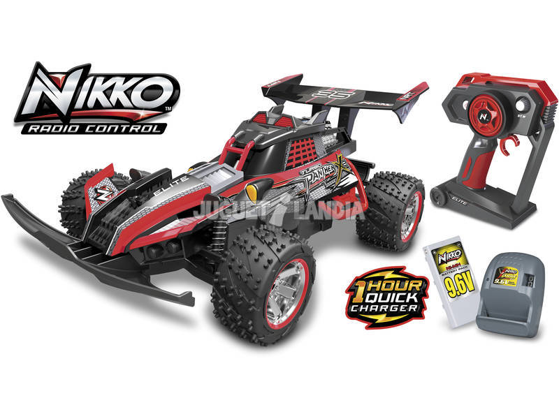 Veicolo telecomandato 1:10 Turbo Panther X2 Rosso Nikko