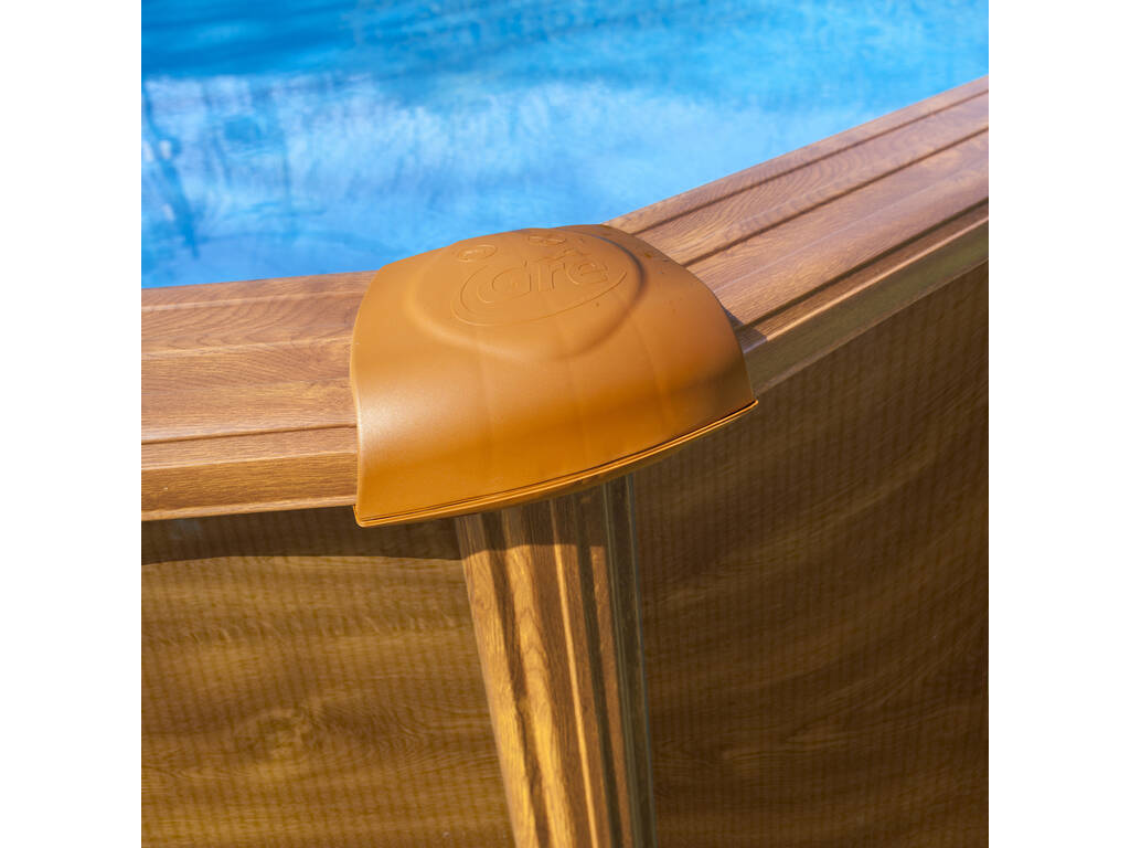 Piscine Imitation Bois Amazonia 610 x 375 x 132 cm. Gre KITPROV6188WO 