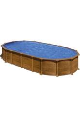 Piscina Imitação De Madeira Amazonia 610x375x132 Cm Gre KITPROV6188WO