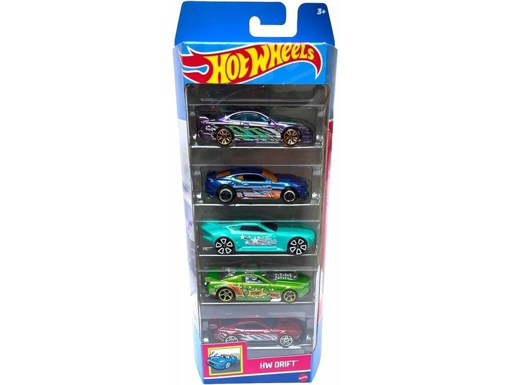 Hot Wheels Pack 5 Véhicules de jouet Mattel 1806 