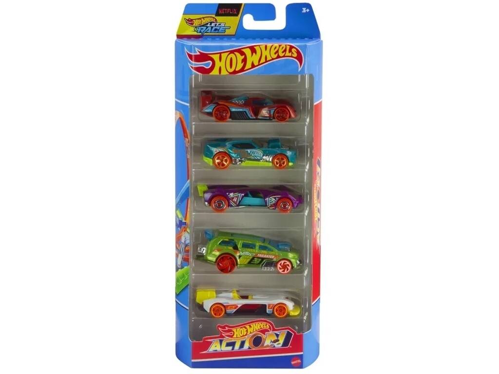 Hot Wheels Pack 5 Véhicules de jouet Mattel 1806 