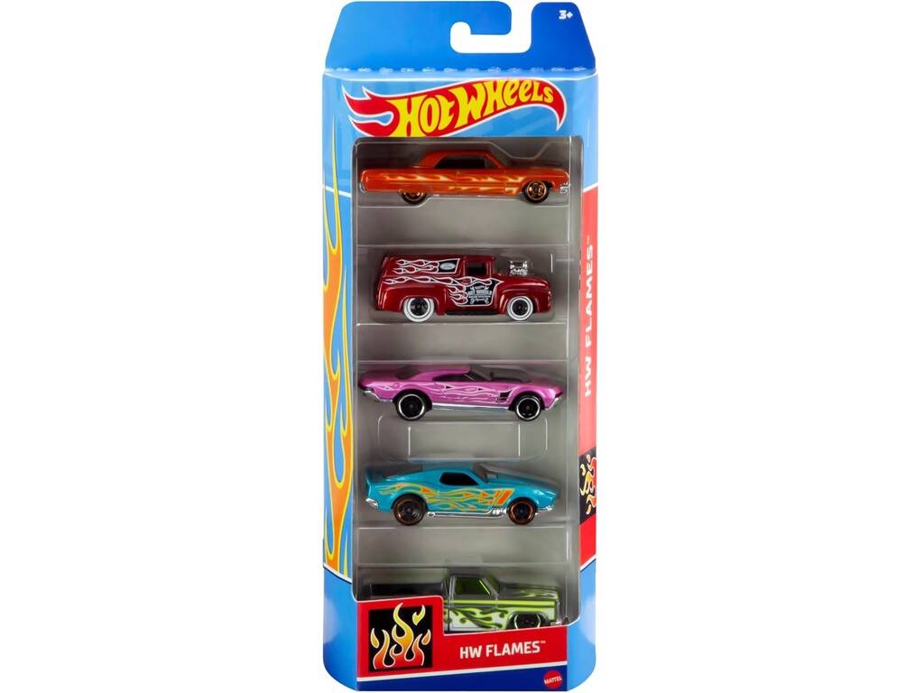 Hot Wheels Pack 5 Véhicules de jouet Mattel 1806 