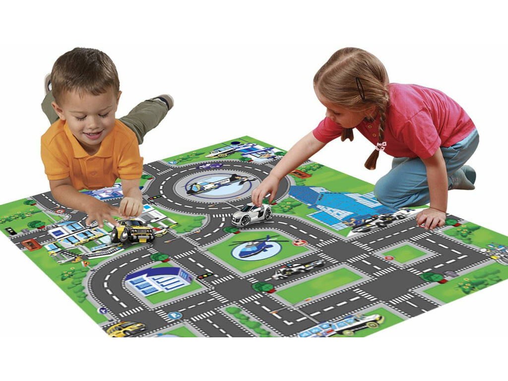 Tapis 2 pièces, pompiers et policiers