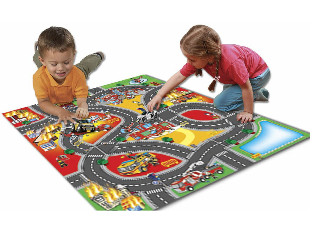 Tapis 2 pièces, pompiers et policiers