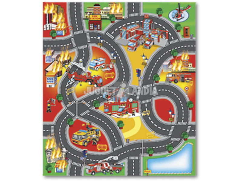 Tapis pompiers avec véhicules