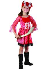 Maschera Pirata Rossa Bambina Taglia S